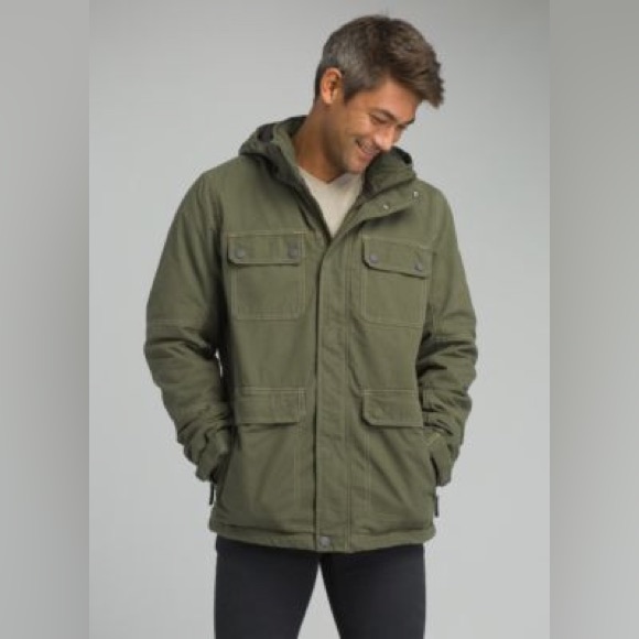 Men's Prana Bronson Towne Jacket Green Extra Large Winter